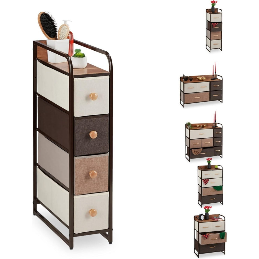 com e cassettiere marrone per ingresso letto 1