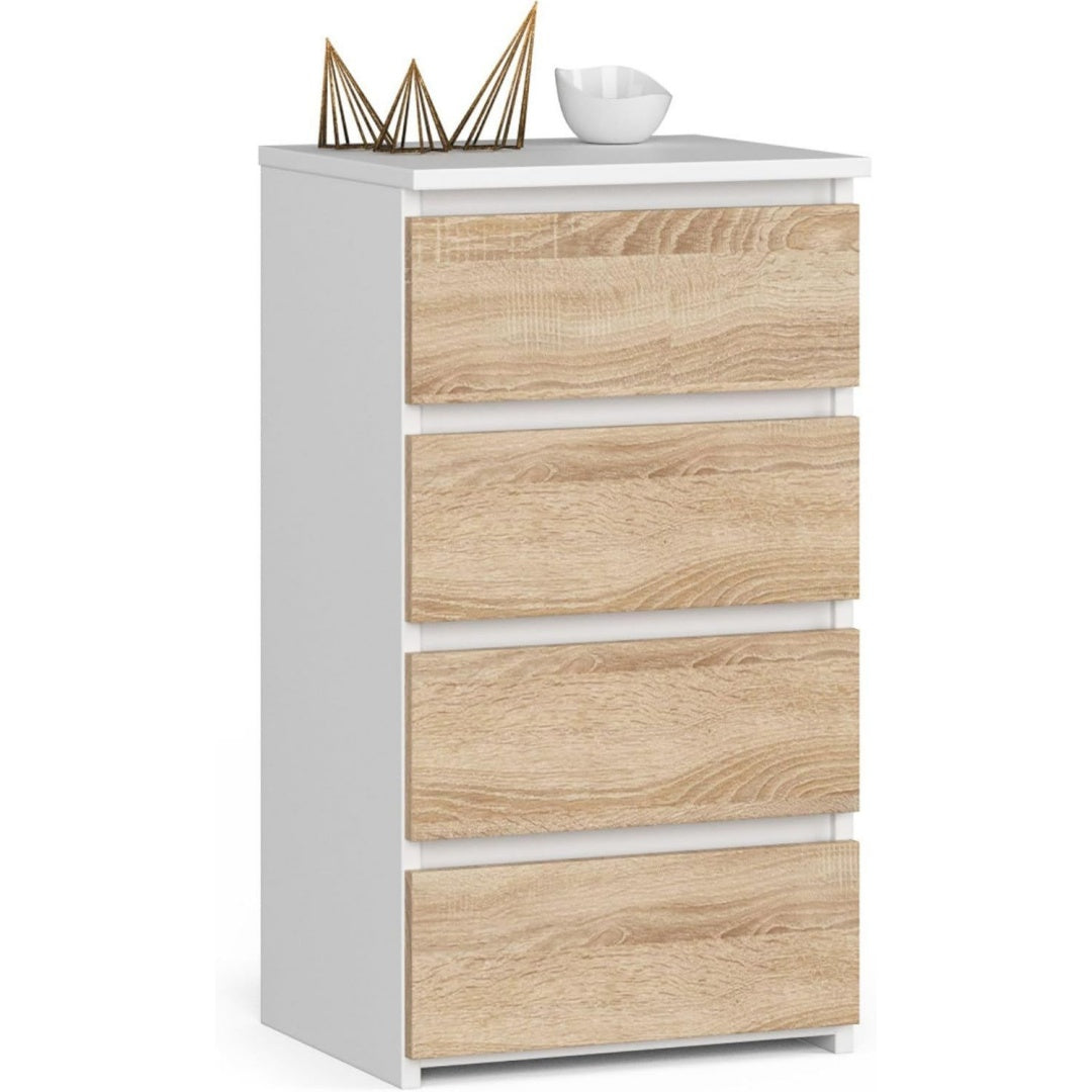 com e cassettiere bianco per letto con cassetti